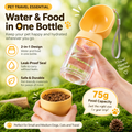 Mirevo 2-in-1 Portable Pet Water & Food Bottle
