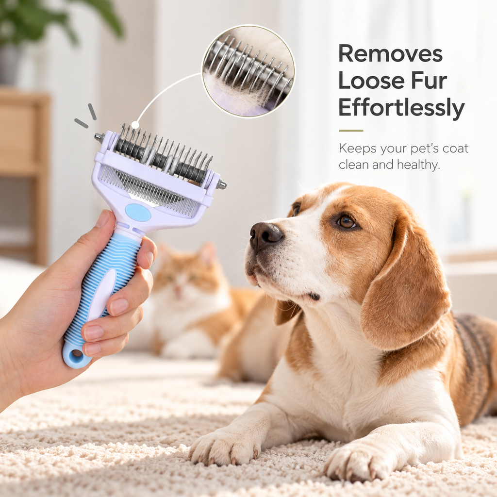 Mirevo 3-in-1 Pet Grooming Comb