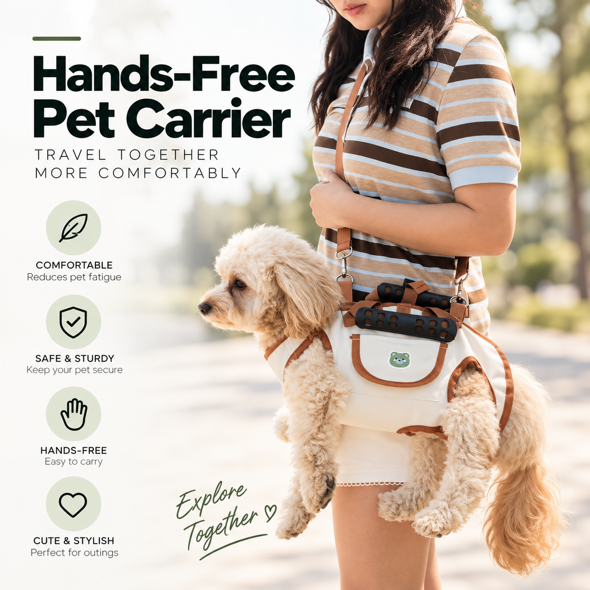 Mirevo Hands-Free Pet Carrier Backpack