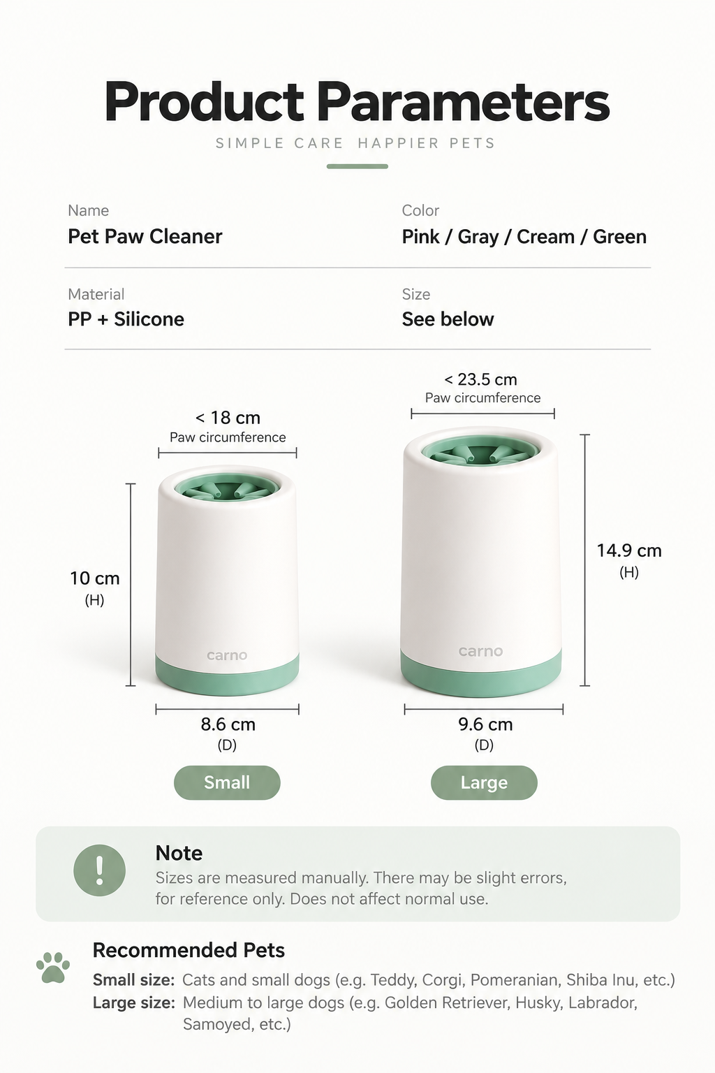 Mirevo Pet Paw Cleaner