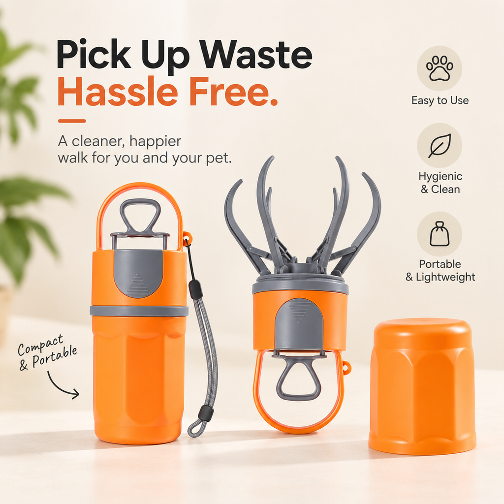 Mirevo Pet Poop Picker & Waste Bag Dispenser