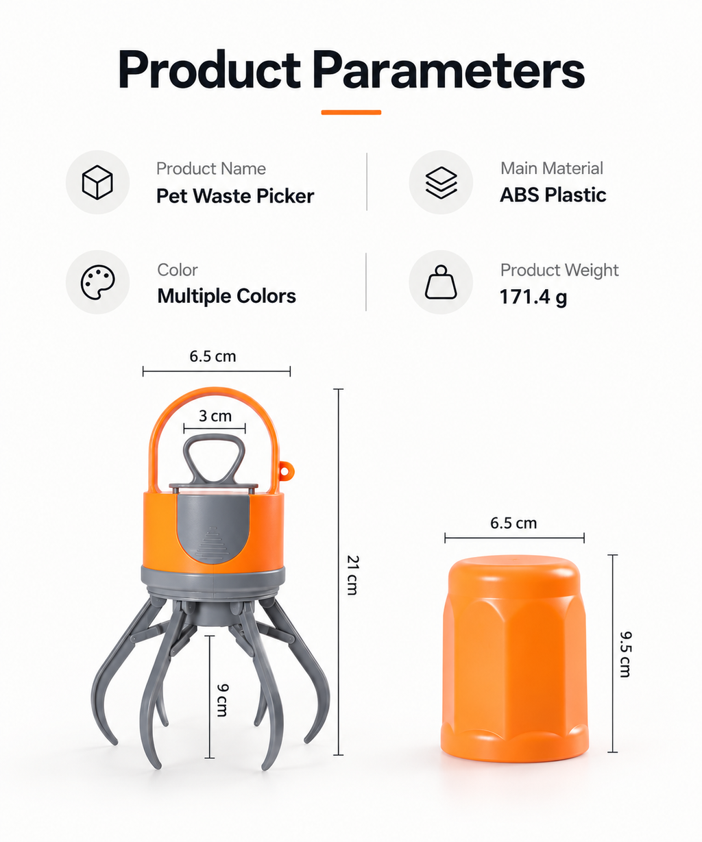 Mirevo Pet Poop Picker & Waste Bag Dispenser